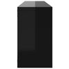 vidaXL &Eacute;tag&egrave;res cube murales 4pcs Noir brillant 80x15x26,5 cm