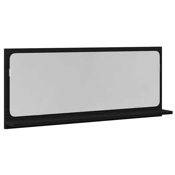 vidaXL &Eacute;tag&egrave;re Miroir Ch&ecirc;ne noir 90 x 10,5 x 37 cm Bois d'ing&eacute;nierie