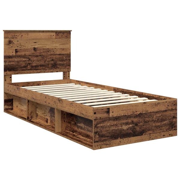 vidaXL Cadre de lit Bois ancien 90 x 200 cm Bois de pin massif