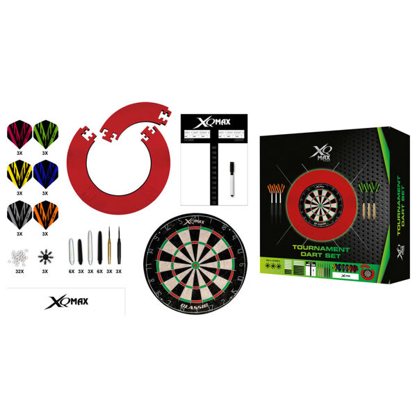 XQmax Darts Jeu de fl&eacute;chettes de tournoi 90 pi&egrave;ces 23 g Rouge