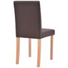 vidaXL Table et chaises 7 pcs Cuir synthétique Chêne Marron