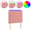 vidaXL T&ecirc;te de lit &agrave; LED Rose 80x5x118/128 cm Velours