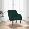 vidaXL Fauteuil Vert fonc&eacute; 63x76x80 cm Velours