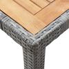 vidaXL Ensemble à manger d'extérieur 7pcs coussins Résine tressée Gris