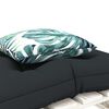 vidaXL Repose-pied palette avec coussin anthracite et fleur Bois