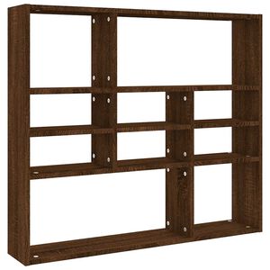 vidaXL &Eacute;tag&egrave;re murale Ch&ecirc;ne marron 90x16x78 cm Bois d&rsquo;ing&eacute;nierie
