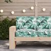 vidaXL Set de coussins de palette Floral 2 pcs Motif de feuille