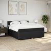 vidaXL Sommier &agrave; lattes de lit avec matelas Noir 180x200 cm Tissu