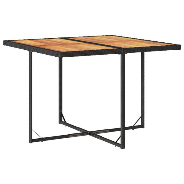 vidaXL Ensemble &agrave; manger de jardin 11 pcs coussins noir r&eacute;sine tress&eacute;e