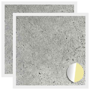 vidaXL Couverture de vis auto-adh&eacute;sive 2 pc Gris b&eacute;ton &Oslash; 20 x 0,5 mm