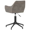 vidaXL Chaises pivotantes &agrave; manger lot de 6 gris clair velours
