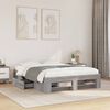 vidaXL Cadre de lit sans matelas sonoma gris 140x200 cm