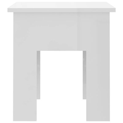 vidaXL Table basse Blanc brillant 40x40x42 cm Aggloméré