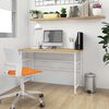 vidaXL Bureau d'ordinateur Blanc/ch&ecirc;ne clair 105x55x72 cm MDF et m&eacute;tal