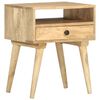 vidaXL Table de chevet 40 x 35 x 50 cm Bois de manguier solide