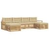 vidaXL Ensemble de canap&eacute;s d'ext&eacute;rieur 6 pc Blanc et Beige