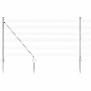 vidaXL Cl&ocirc;ture en fil soud&eacute; avec pointes 50 x 1,4 m Acier galvanis&eacute;