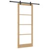 vidaXL Porte coulissante ORKDAL Naturel et Noir 93 x 232 cm