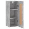 vidaXL Armoire murale gris b&eacute;ton 34,5x34x90 cm bois d'ing&eacute;nierie