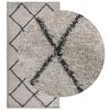 vidaXL Tapis shaggy &agrave; poils longs moderne beige anthracite 100x200 cm