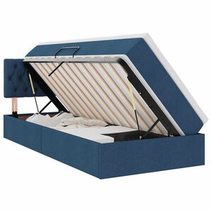 vidaXL Lit avec rangement et matelas avec matelas Bleu 90 x 200 cm