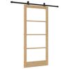 vidaXL Porte coulissante ORKDAL Naturel et Noir 93 x 202 cm