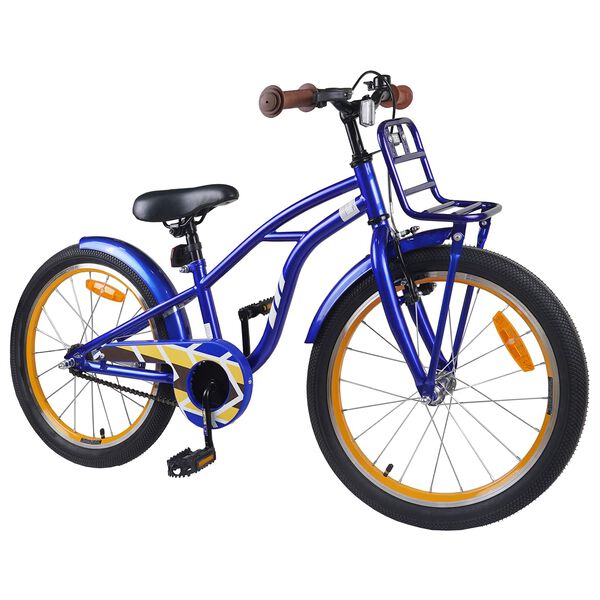 vidaXL V&eacute;lo pour Enfants 18 Pouces pour les 5-7 ans Bleu fonc&eacute;