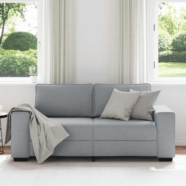 vidaXL Canap&eacute; &agrave; 2 places gris clair 180x77x82 cm tissu