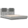 vidaXL Cadre de lit avec LED sans matelas sonoma gris 120x190 cm