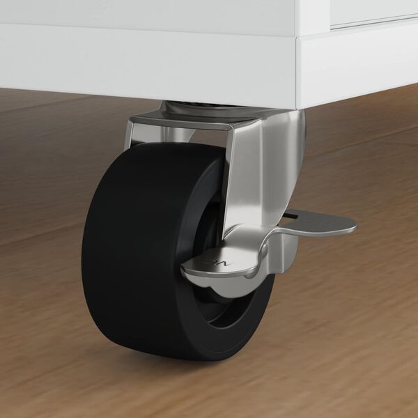 vidaXL Roulettes 12 pcs Noir et argent&eacute; 50,7 x 50,7 x 24,4 mm