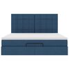 VidaXL Cadre de lit ottoman avec matelas bleu 160x200 cm tissu