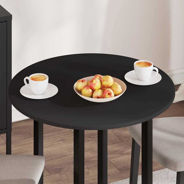 vidaXL Plateau de table Noir 70 x 70 x 1,5 cm Bois d'ing&eacute;nierie