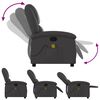 vidaXL Fauteuil de massage inclinable gris cuir véritable