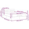 vidaXL Lit ottoman avec matelas taupe 140x190 cm tissu