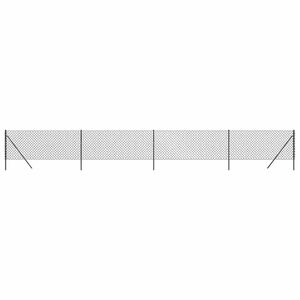 vidaXL Cl&ocirc;ture &agrave; mailles losang&eacute;es anthracite 1x10 m