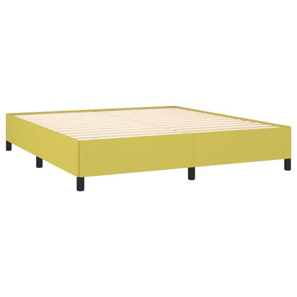 vidaXL Sommier &agrave; lattes de lit avec matelas Vert 180x200 cm Tissu