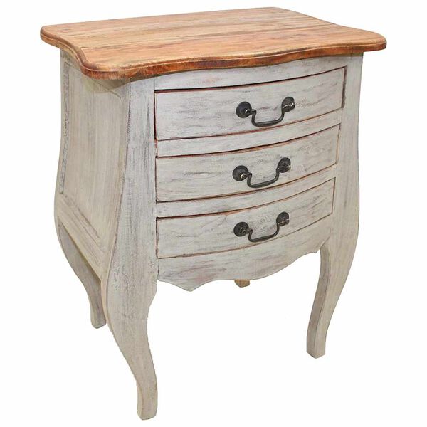vidaXL Table de chevet bois d'acajou massif 48x35x64 cm