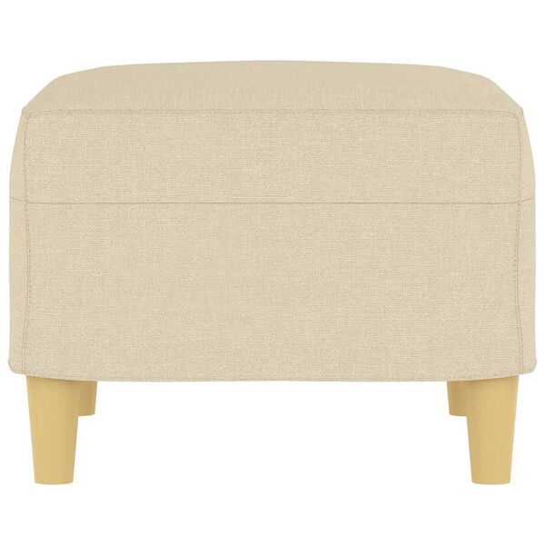 vidaXL Repose-pied Cr&egrave;me 60x50x41 cm Tissu