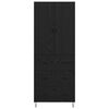 vidaXL Haut Armoire 2 pcs Ch&ecirc;ne noir Bois d'ing&eacute;nierie et verre