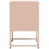 vidaXL Table de chevet rose 36x39x60,5 cm acier