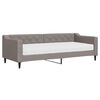 vidaXL Lit de jour avec matelas taupe 80x200 cm tissu