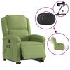 vidaXL Fauteuil inclinable de massage &eacute;lectrique vert clair velours