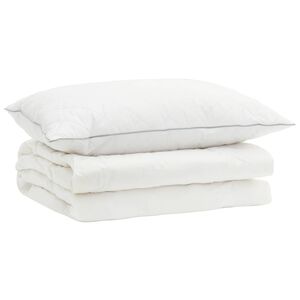 vidaXL Ensemble de couette 90 % en duvet d&rsquo;oie FULDA 2 pc 135 x 200 cm