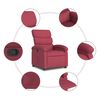 vidaXL Fauteuil inclinable Rouge bordeaux Tissu