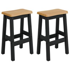 vidaXL Tabouret de bar haut EKAI 2 pc Noir 40 x 29 x 63 cm