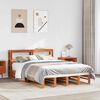 vidaXL Cadre de lit sans matelas cire marron 160x200cm bois pin massif