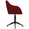vidaXL Chaises &agrave; manger pivotantes lot de 6 rouge bordeaux velours