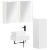 vidaXL Ensemble de mobilier de salle de bain 4 pc Blanc