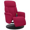 vidaXL Fauteuil de massage inclinable avec repose-pied rouge bordeaux