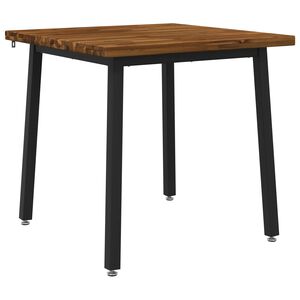 vidaXL 60 x 55 x 75 cm Bois d'Acacia Massif Naturel et noir